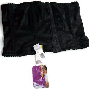 Illusions Womens Corset Shaper Black Underbust Waist Plus 2X
